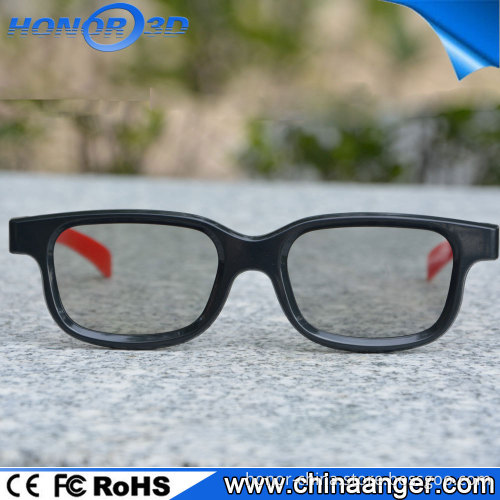 black plastic 3D video glasses polarized lenses 3d glasses for 3D TV and 3D cinema